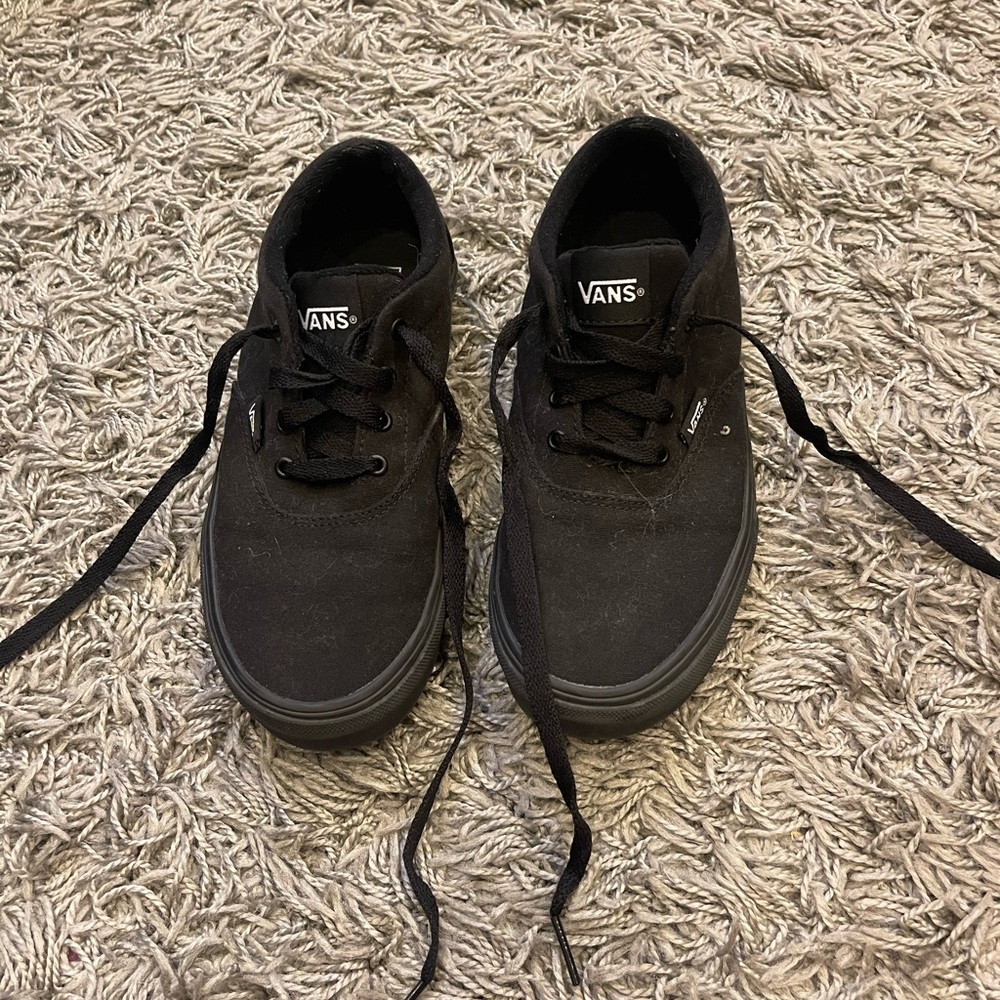 Kids Van shoes. All black. Youth size 4